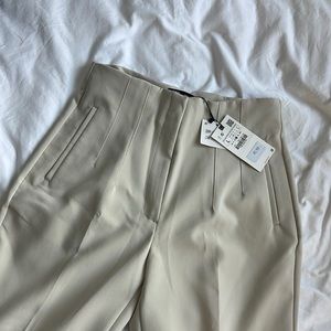zara cream / tan dress pants NEW